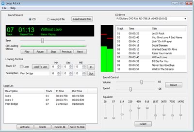 Screen shot of Music Transcription Software program